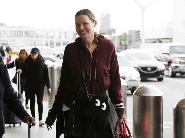 In 2019, Geena Davis sported her sweatpants to the airport in Los Angeles.