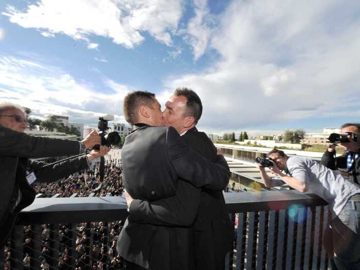 Next was France, when Vincent Autin and Bruno Boileau married in May 2013 in Montpellier, considered France