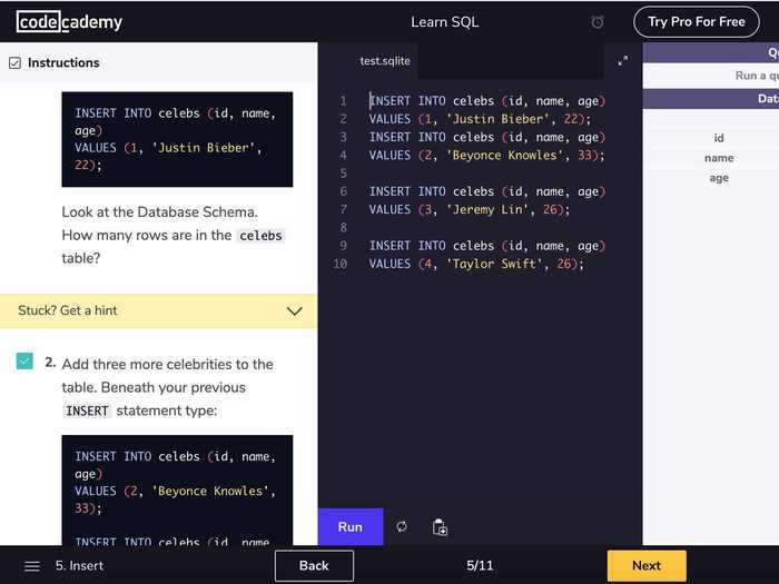 10. Structured query language (SQL): Database and query software