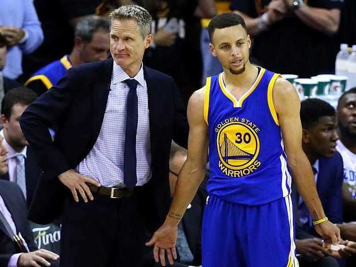 Kerr has become one of the foremost play callers in the NBA, coaching the likes of Stephen Curry, Kevin Durant, Klay Thompson, and Draymond Green.