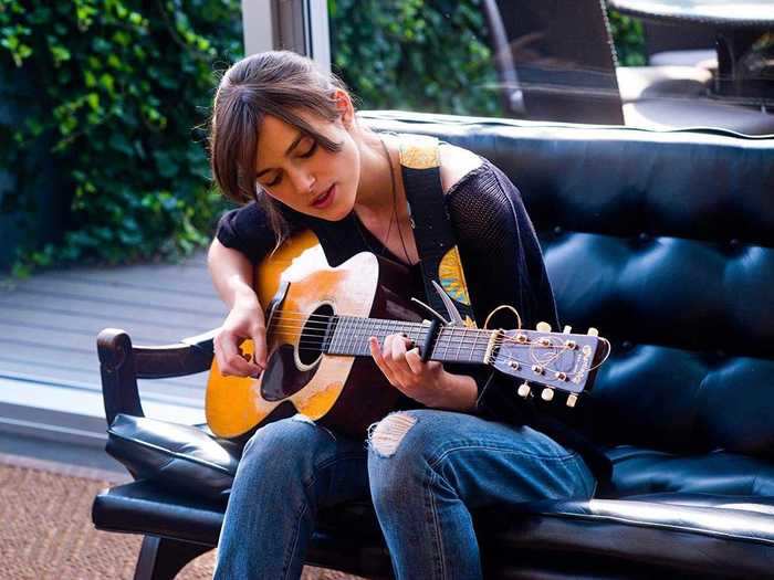 The New York City skyline sets the tone for an open-air album recording in the 2013 movie "Begin Again."