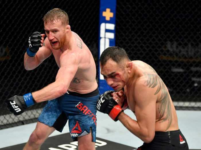 Justin Gaethje shook up the MMA world when he battered Tony Ferguson, finishing the unpredictable fighter in the fifth. The win tees up a UFC lightweight unification title fight with Khabib Nurmagomedov later in the year.