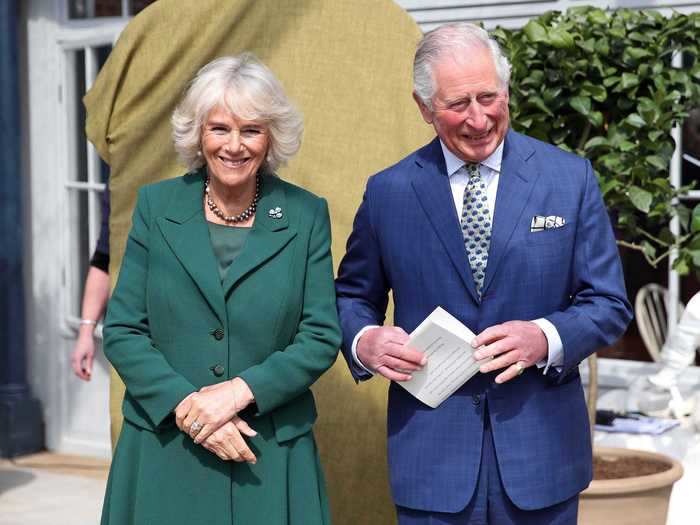 On royal engagements, Prince Charles and Camilla keep their hands at their sides.