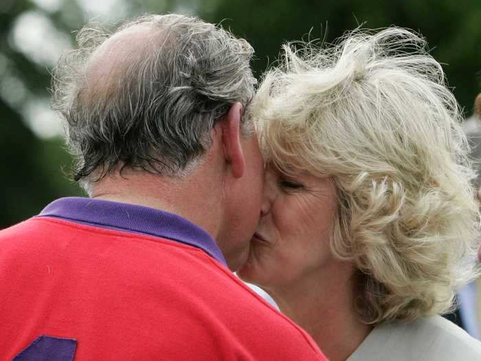 They shared a peck at a polo match in 2005.