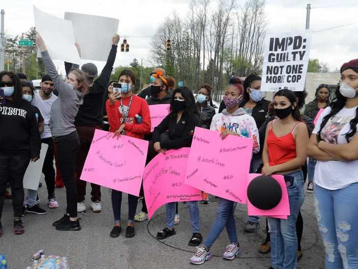 Protesters took the street in Indianapolis after local police killed three separate people in just 8 hours.