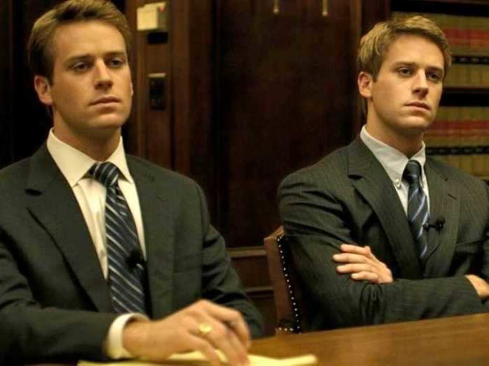 Armie Hammer played entrepreneurial twins in "The Social Network."