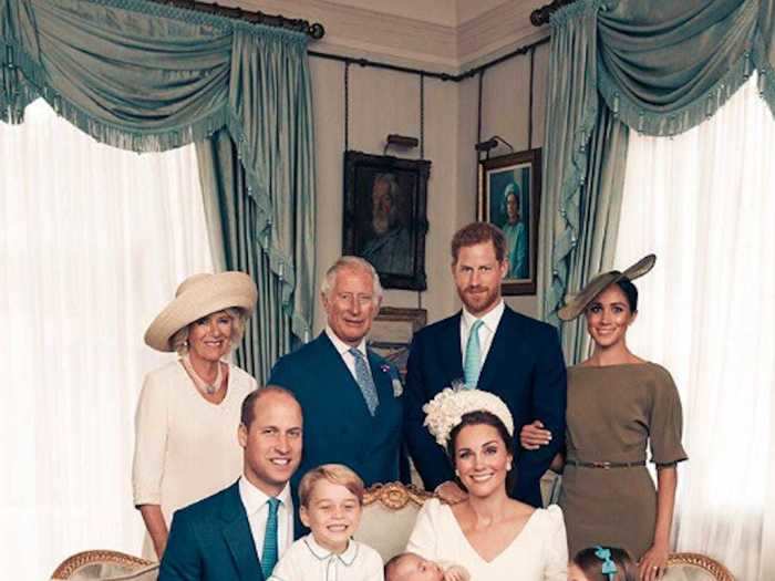 Harry and Markle joined the royal family at the christening ceremony for Prince Louis, the youngest son of the Duke and Duchess of Cambridge.