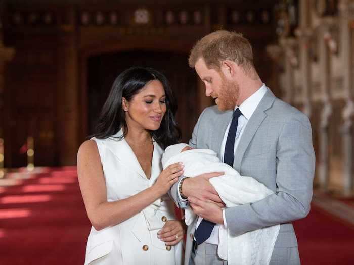 Archie Harrison Mountbatten-Windsor was born on May 6, 2019. The couple welcomed their new son with a photocall at Windsor Castle two days later.