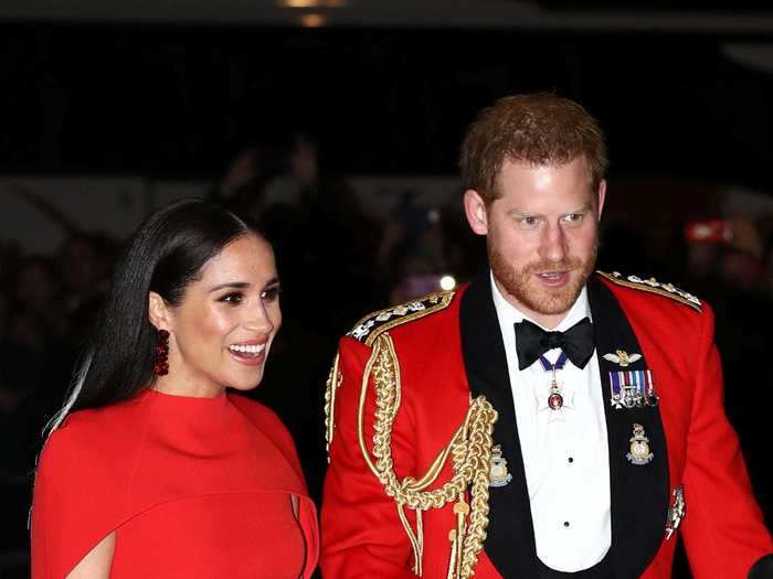 They returned for their final string of royal engagements in March. In this photo, the couple attend the Mountbatten Festival of Music.