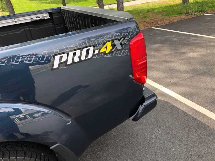 The Pro-4X trim level opens up a range of offroading features. These include the obvious stickers, but also a locking rear differential, Bilstein high-pressure shocks and ...