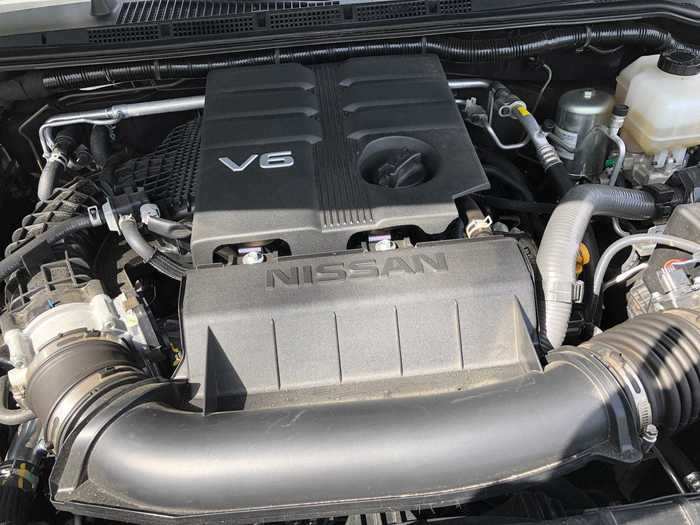 The 3.8-liter V6, making 310 horsepower with 281 pound-feet of torque, is the big difference between the 2020 version of the Frontier and the 2019 truck. The latter rocked a 4.0-liter V6 that made a mere 261 horsepower.