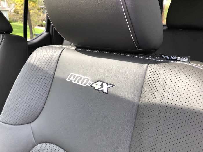 ... And a bit of Pro-4X monikering stitched into the seats are part of the the overall interior package,.