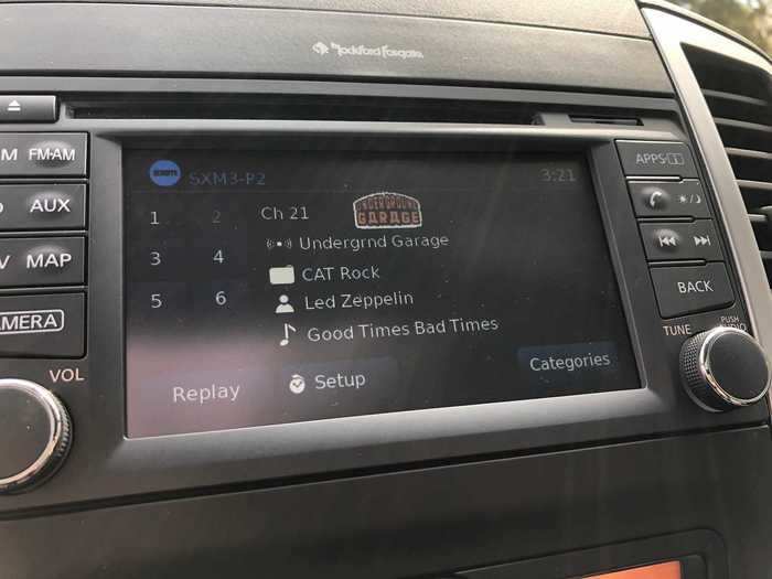 The infotainment system runs on an almost comically small 5.8-inch screen, complete with some awesome, tiny buttons. As bad as that sounds, the system still gets the job done.