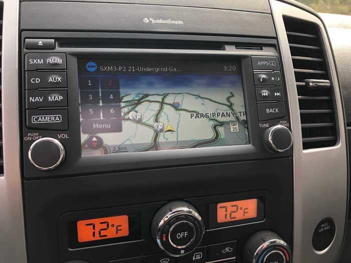 Bluetooth device-pairing, navigation, and USB charging and connectivity are all present and accounted for.