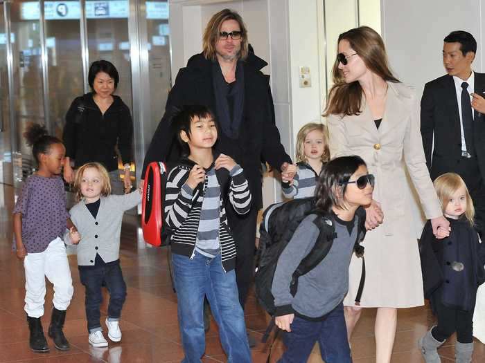 Brad Pitt and Angelina Jolie have six children together in their blended family.