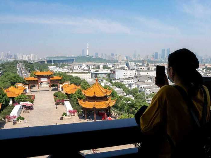 A few visitors climbed the 168-foot tower when it reopened in April.