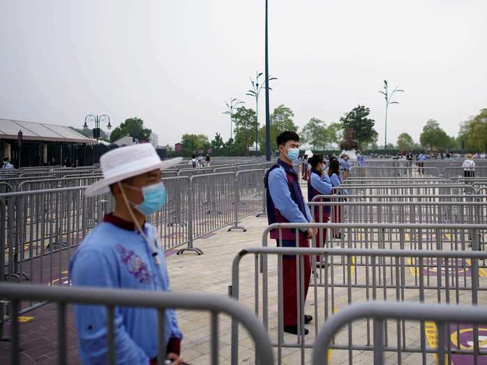 Now, admission to the park is 20% of its full capacity, and visitors are required to pass a health check that includes temperature screening.