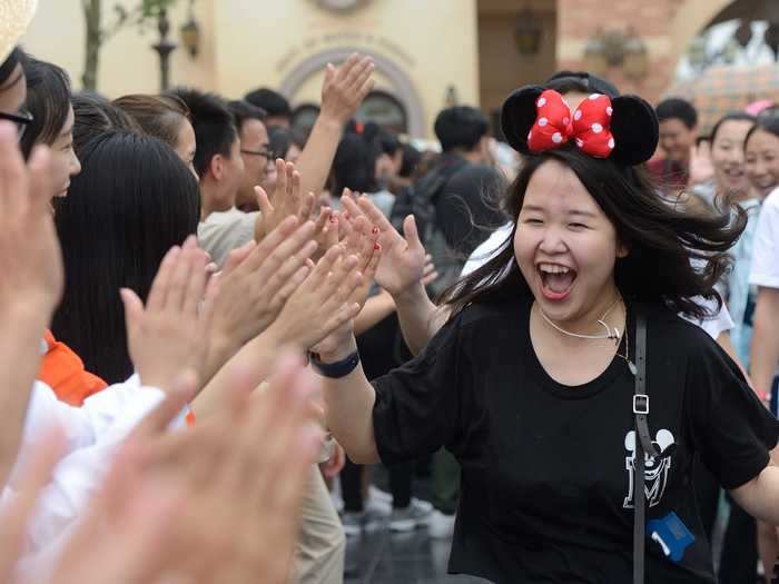 Guests used to get high-fives from cast members on Mickey Avenue.