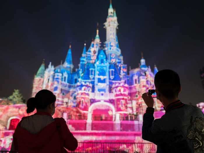 No fireworks burst over the castle during the park