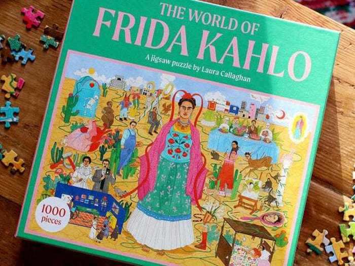 A puzzle featuring Mexican artist Frida Kahlo