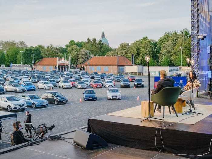 Germans can turn on the radio and drive up to a comedy show in Hannover.