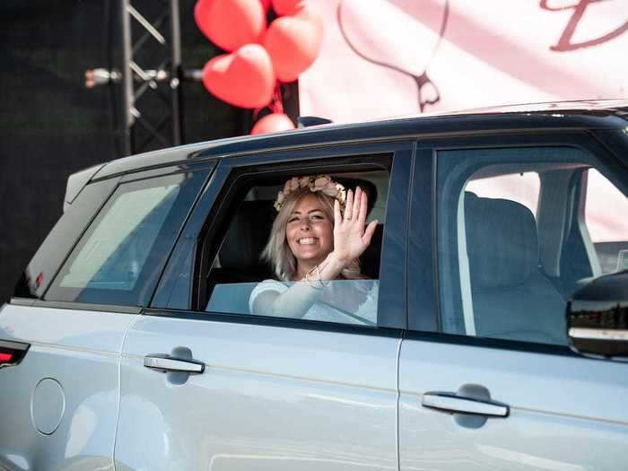 Around the world, weddings are being adapted into a drive-in experience.