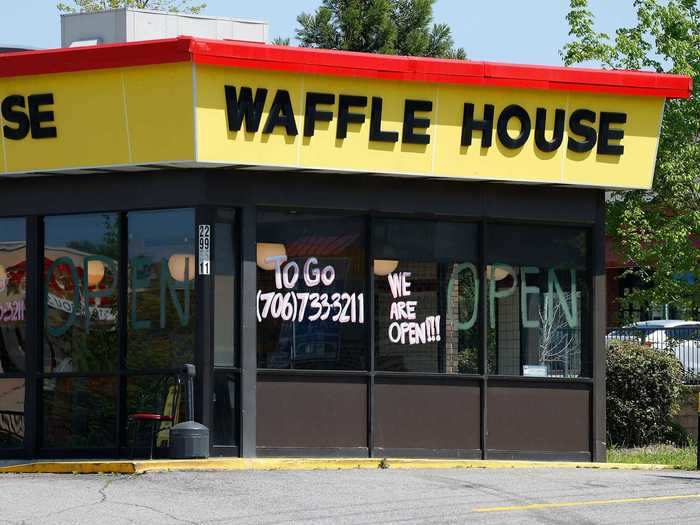 Georgia was the first state to allow restaurants to reopen dining rooms on April 27, and Waffle House was one of the first chains to jump at the chance to do so.