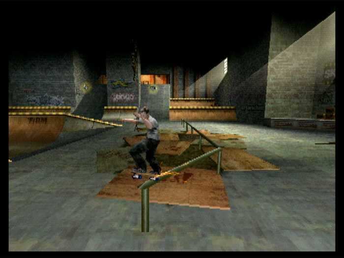 And here, of course, is the original game, with Mr. Hawk himself pulling off a sick grind: