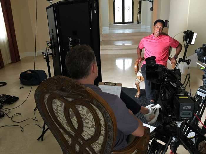 Scottie Pippen was interviewed in an empty house he had recently bought