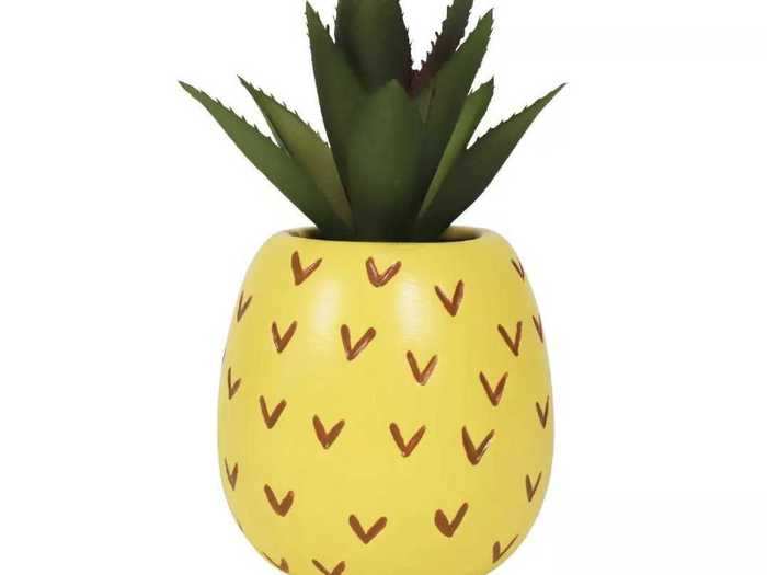 This pineapple succulent is a sweet piece of decor.