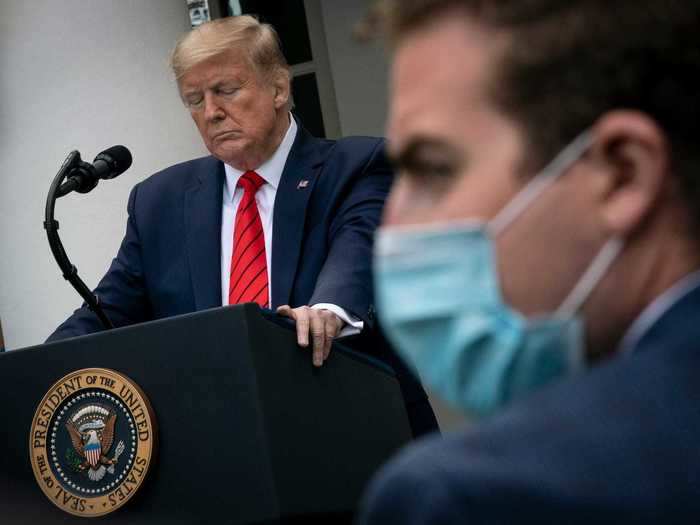 According to a report from the Associated Press, Trump has said that wearing a face mask would "send the wrong message" and hurt his chances of reelection.