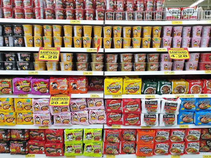 The shelf life of instant noodles ranges from two to 12 months.
