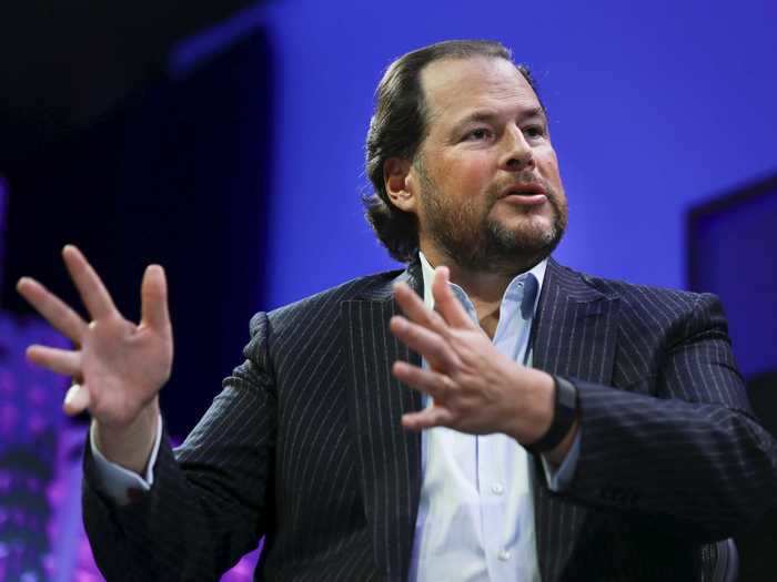 Salesforce is continuing to pay its hourly workers while offices are closed and called on companies not to make 