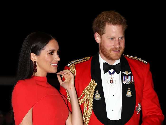 Prince Harry and Meghan Markle both wore red to the 2020 Mountbatten Festival of Music.