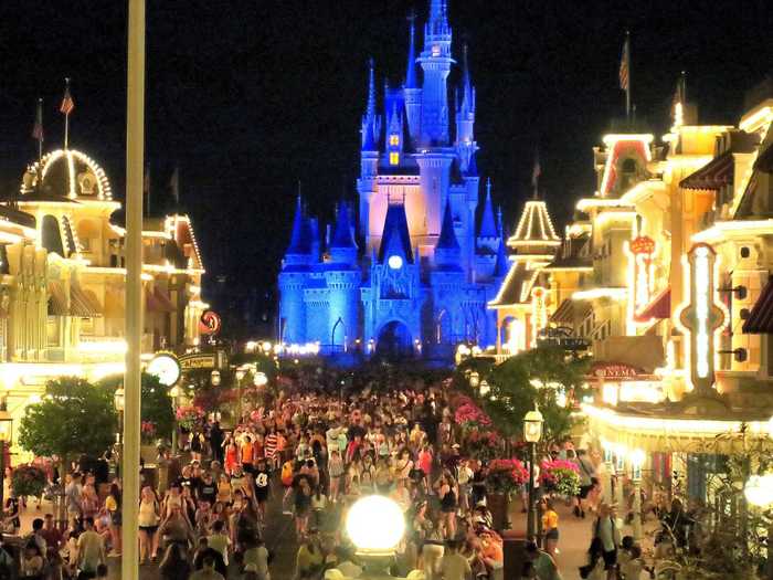 In April, Disney World shined blue lights on Cinderella Castle in honor of healthcare workers.