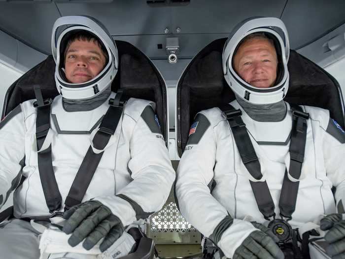 SpaceX staff will buckle the astronauts into their reclined seats, wave goodbye, and seal the hatch.