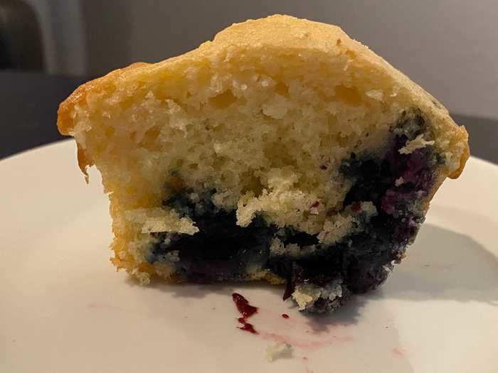 The muffins looked good, but the blueberries sank.