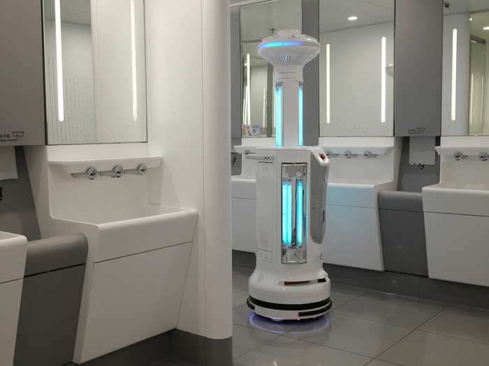 Full body disinfection booths could become commonplace, maybe even cleaning robots.