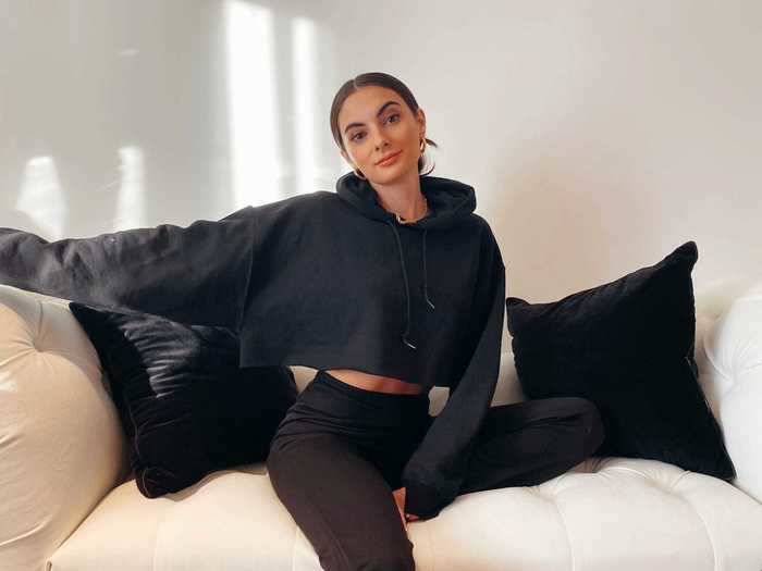 On Monday, DeSorbo wore another monochrome outfit. The reality star said she likes how you can still look put together in the matching outfit, even if it is a simple cropped sweater and sweatpants.
