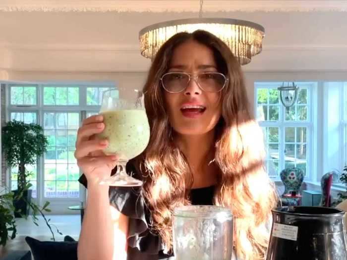 Salma Hayek made a spiked smoothie that she said is "packed with vitamin C."