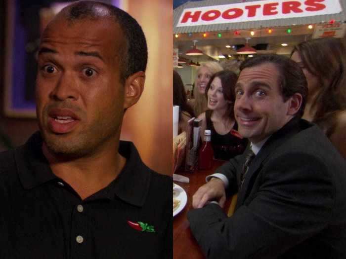 "The Office" involved real restaurant chains and employees while filming the show.