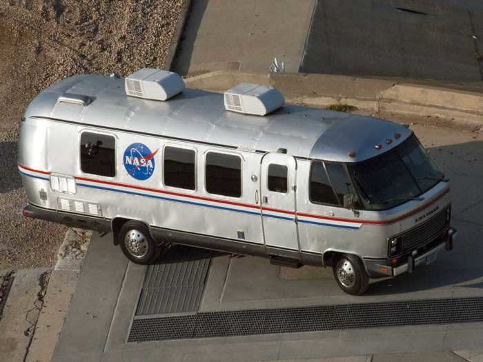 During the space shuttle era, which lasted from 1981 into 2011, astronauts rode vans to the launchpad, like the Astrovan shown here.