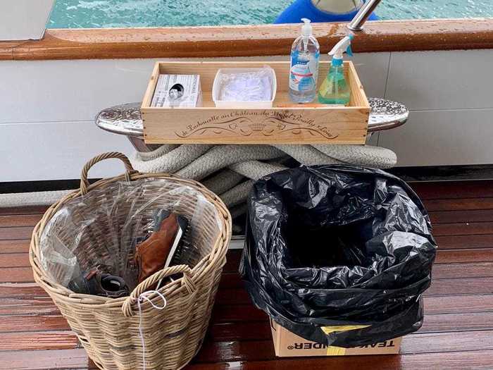 Extra hygiene measures have been put in place for when they leave and return to the boat.