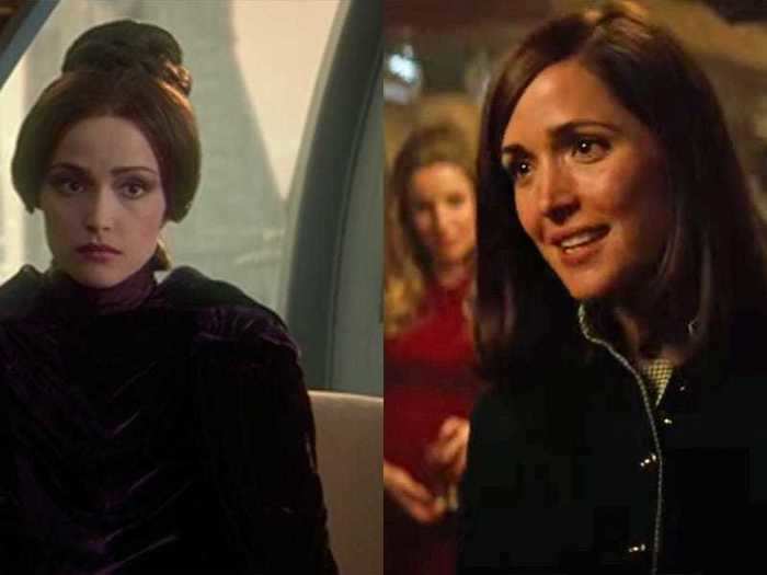 Rose Byrne was a handmaiden in "The Phantom Menace." Years later, Byrne was in the "X-Men" franchise.