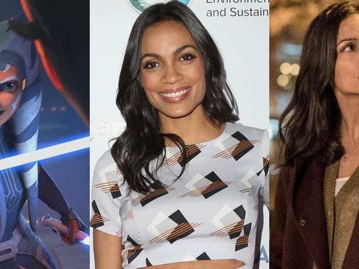 "Star Wars" fan Rosario Dawson is reportedly playing a live-action version of Ahsoka Tano. She previously appeared as the connecting tissue between every Netflix Marvel show.