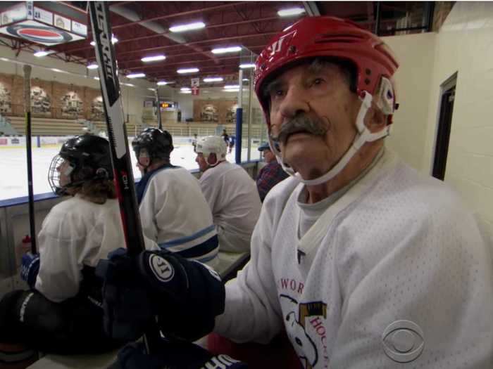 Mark Sertich became the oldest hockey player in the world at the age of 98.