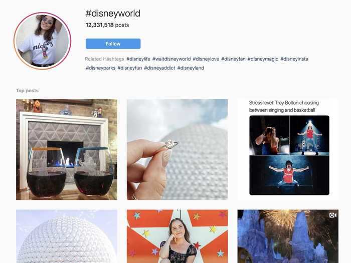 Spend some time scrolling through photos of Disney parks on Instagram.