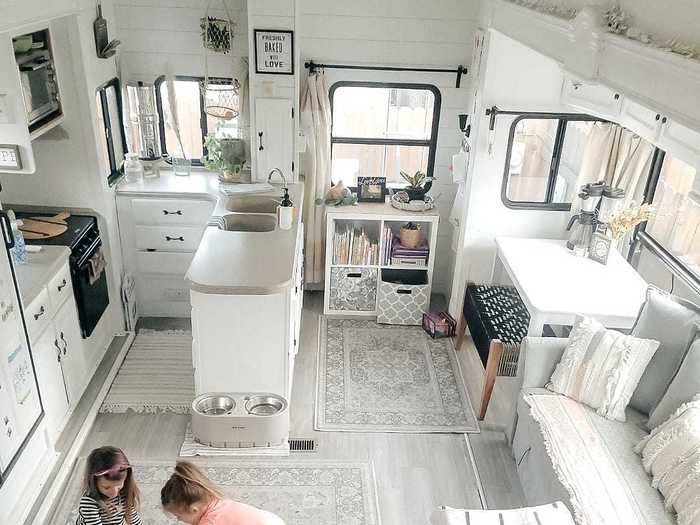 Gilleland said it was her main goal to make the 350-square-foot RV feel like a home.