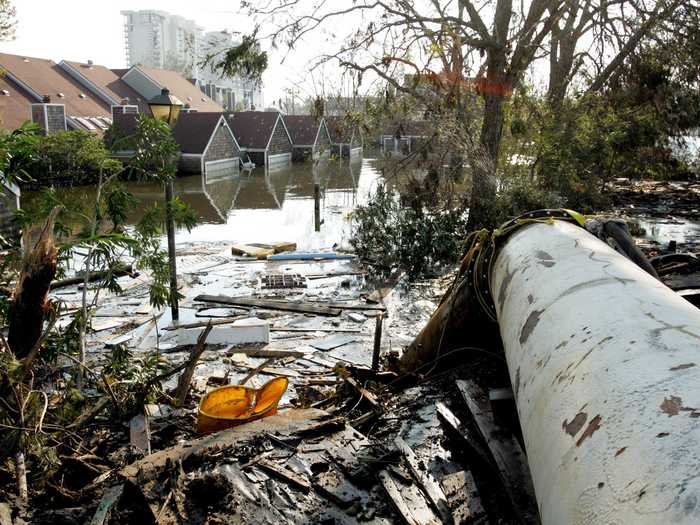 In the aftermath of Katrina, water had to be pumped out of flooded areas.