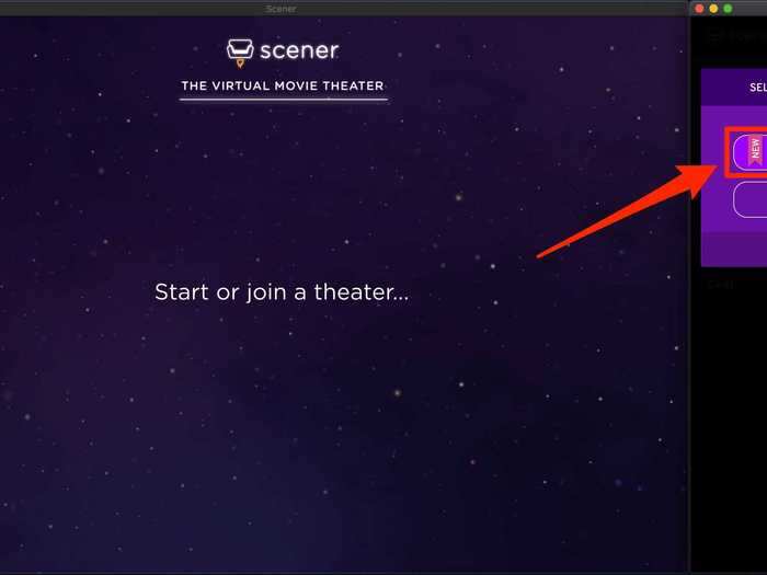 Scener offers co-watching for both Netflix and HBO, and the set-up processes function in similar ways. Once you click on the service you want to use — in this case, HBO — you
